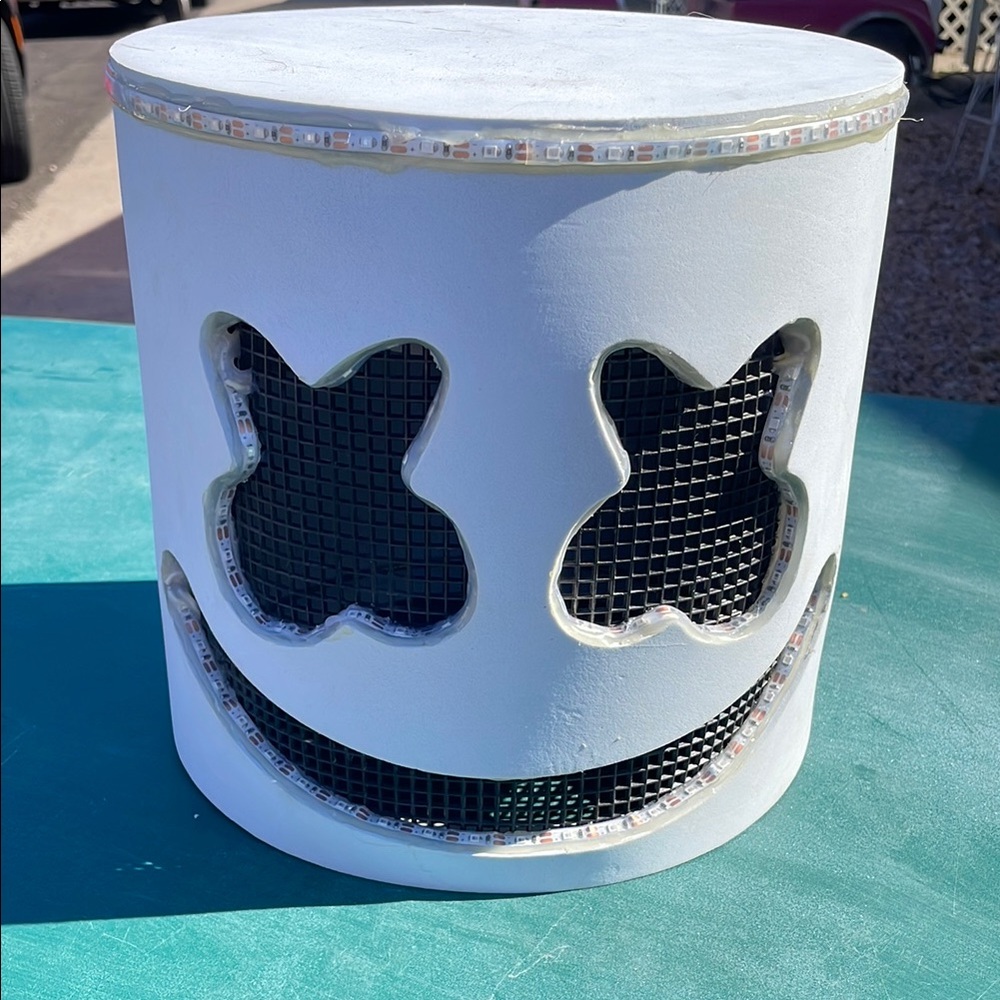 Marshmello full helmet with blue lights